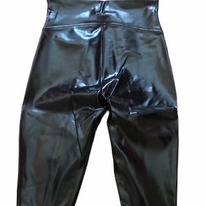 NWOT SPANX FAUX PATENT LEATHER Leggings Pants size S